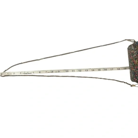 Ramla Clutch Bag Moroccan Mosaic Multi Color Crossbody Gold Hamsa Hand $275 - Picture 7 of 10